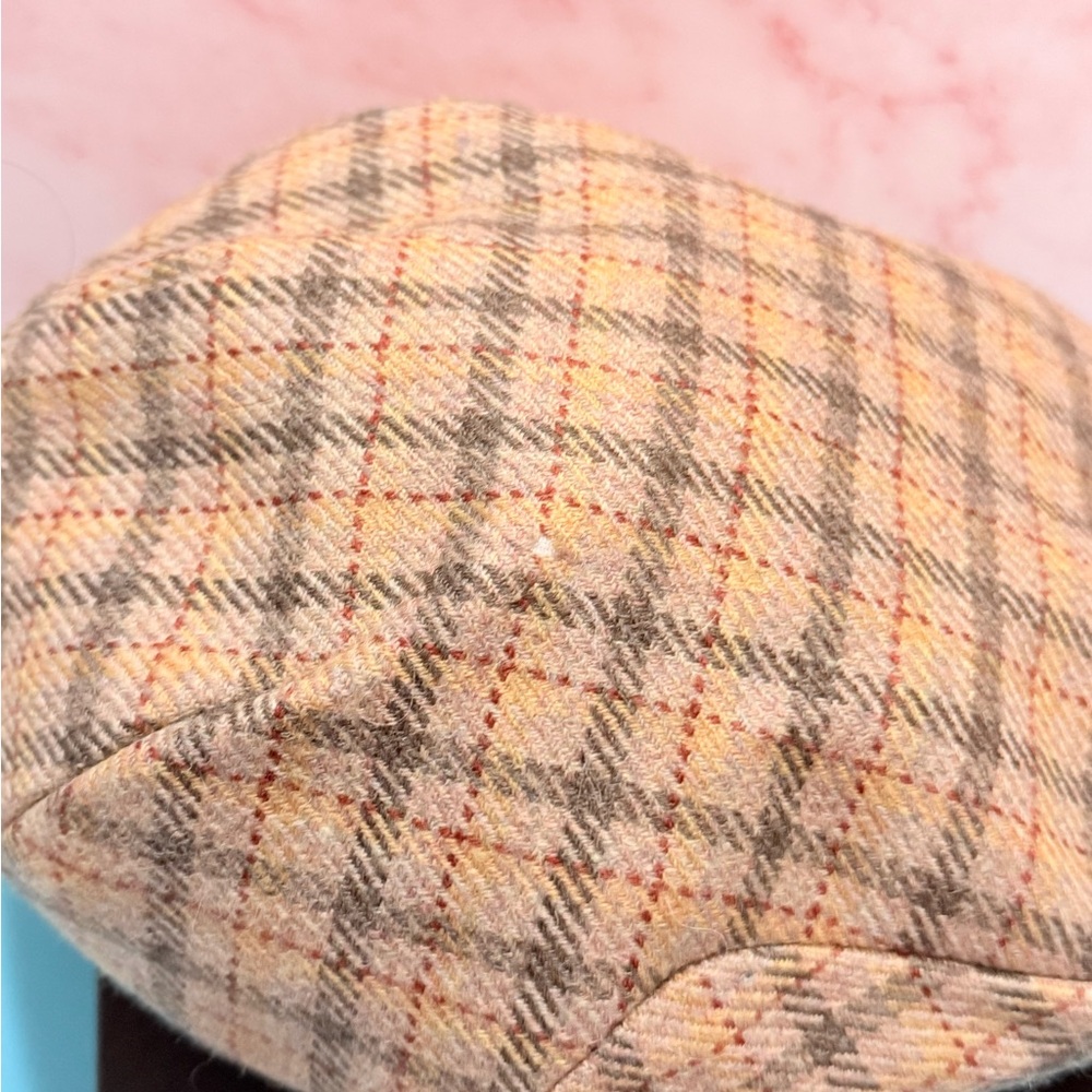 Rare CA4LA Japan Brand wool Blend Baretta Plaid Flat Cap for Men - Picture 5 of 7